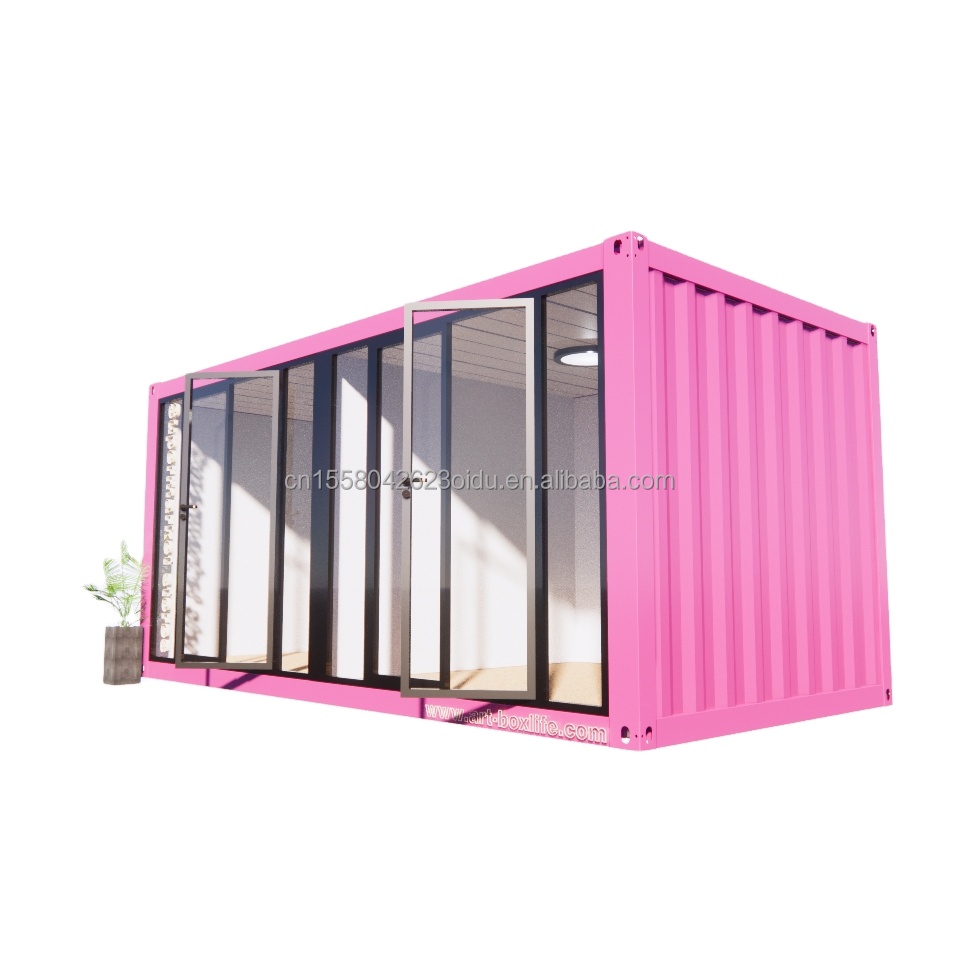 Aluminum Alloy Windows and 50/75/100mm Wave Sandwich Panel 20ft Prefab Container Clothing Store Container Kiosk Mobile Shop