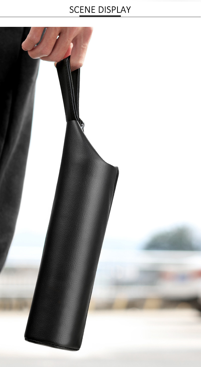 Black PU Leather Champagne Bottle Sleeves With Strap
