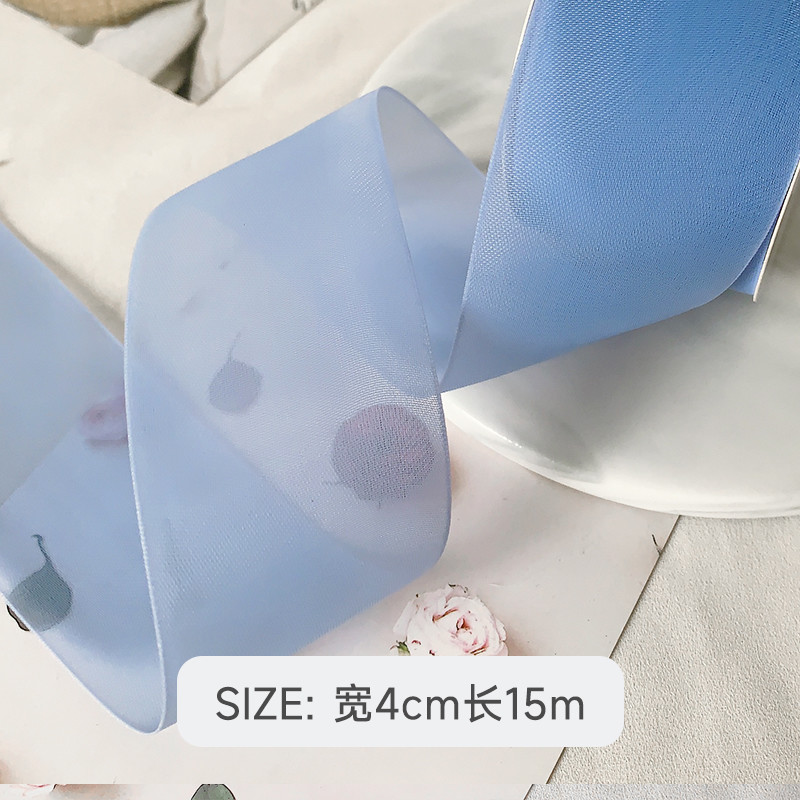 High Density Polyester Organza Ribbon 40mm For Luxury Gift Packing