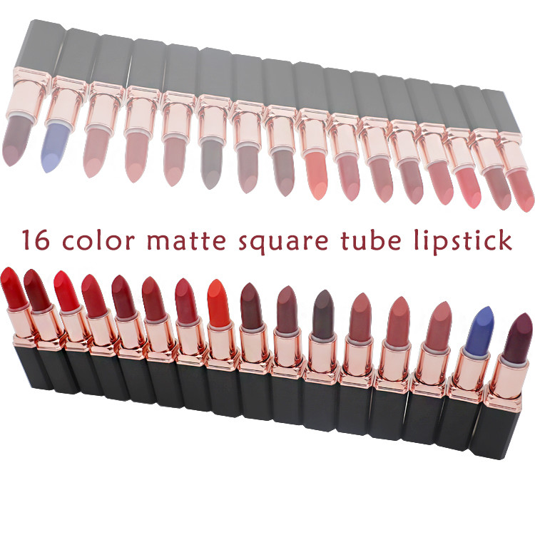 16C Color Matte Lip Stick 8×2cm Wesson Beauty Waterproof Lipstick