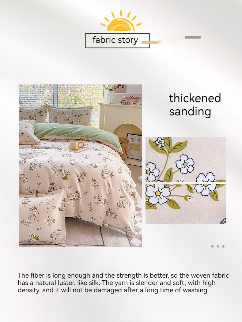 8PCS Printed Microfiber Bedding Sets with Matching Curtains in Customized Colors