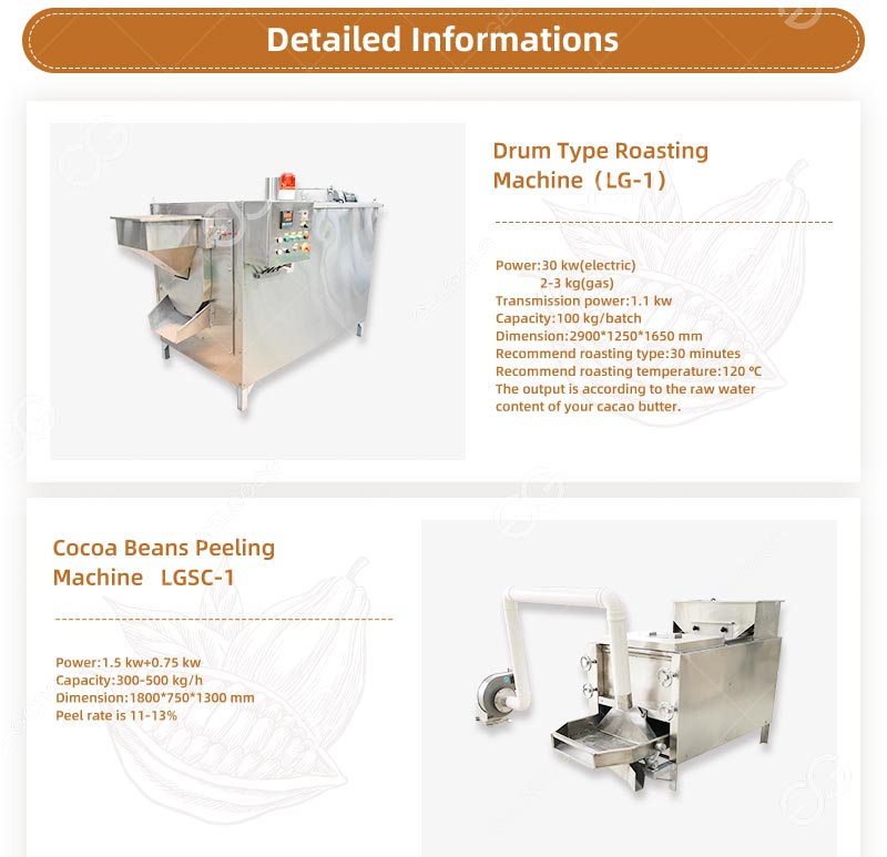 Small Cocoa Bean Roasting and Peeling Machine