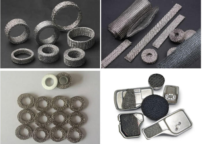 0.2mm Stainless Steel Compressed Knitted Wire Mesh Abrasion Resistance 1500r/min 110kg
