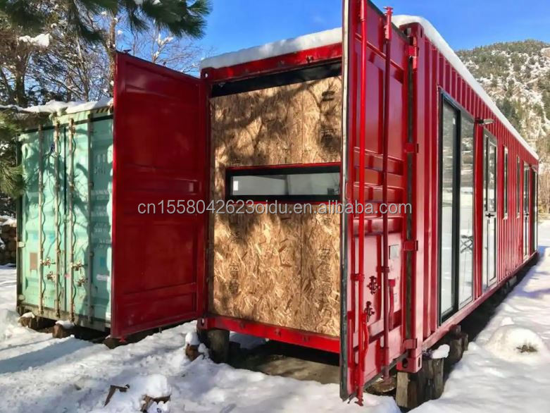 40ft 20ft Modern Luxury Garden Hotel Mobile Small House with Quick Installation and 50/75/100mm Wave Sandwich Panel Wall