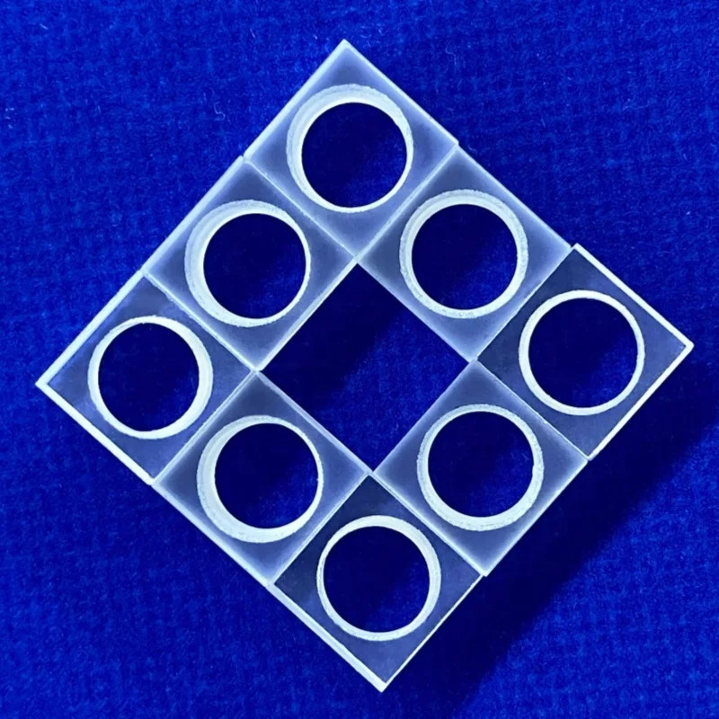 Heat Resistant Fused Silica Quartz Glass Plate Clear Drilled Laser Quartz Glass Substrate Quartz Plate