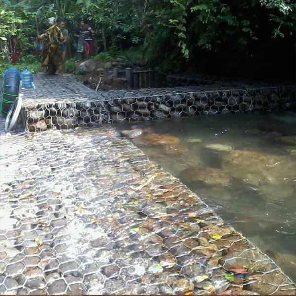 6x2x0.3m Flood Control Woven Gabion Basket Retaining Wall