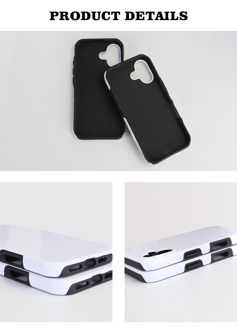 Sublimation 3D 2in1 Film Mobile Phone Case Blank Phone Cover For IPhone 16 Pro Max