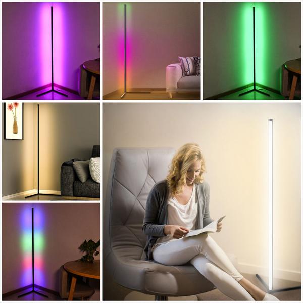Bedroom Decorative Lighting 1.5m LED Color Changing Floor Lamp with Remote Control 2