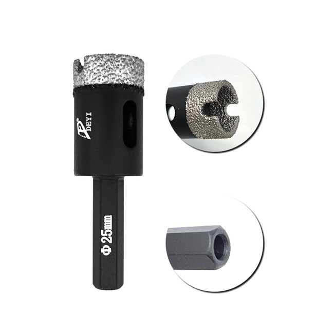 Hex Shank 1/4" Granite Diamond Drill Core Bit Diameter 25mm