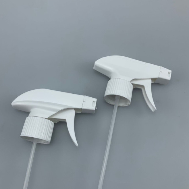 Polypropylene 28mm Plastic Trigger Sprayer Cap With Negotiation Tube