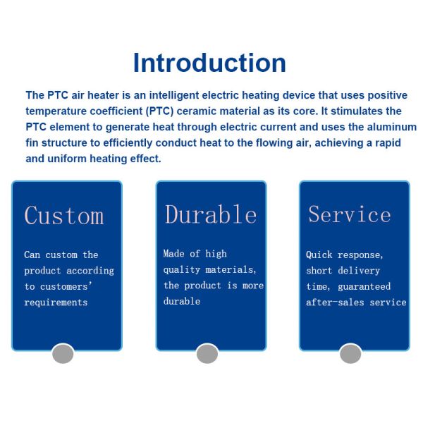 Compact 12-600VDC 300-500W Electric PTC Air Heater with Rapid Heating