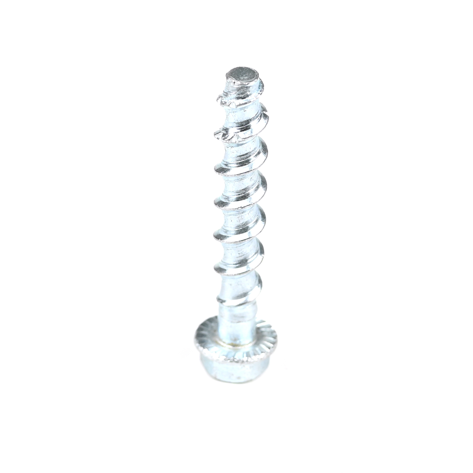 M8x60mm Flange HEX Head Concrete Screws with Plain Finish and Carbon Steel Material