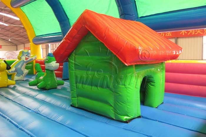Large City Bounce Jumpers With Tent Fire Retardant Environmental Friendly