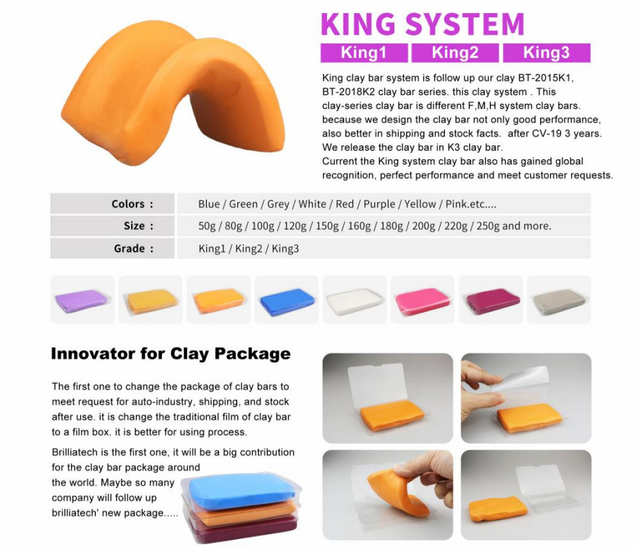 Purple 150g Automotive Clay Bar Kit Car Detailing Clay ISO-9001 Certificated