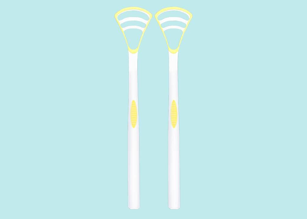 Silicone Plastic Tongue Cleaner Scraper For Oral Cleaning 18cm