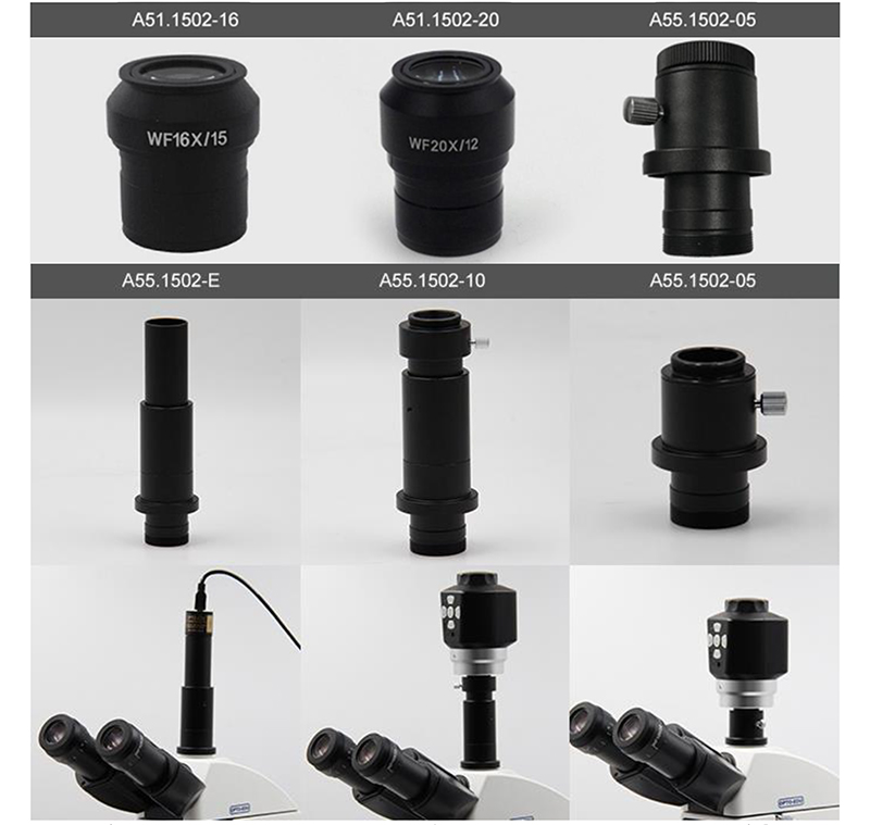 infinity Plan Achromatice Compound Optical Microscope 3W LED A12.1502 Backward Quadruple Nosepiece
