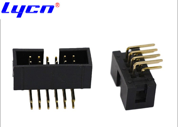 90 Degree Pin Male Header Connector Right Angle 2.0mm Pitch PA9T Gold Tin Plating