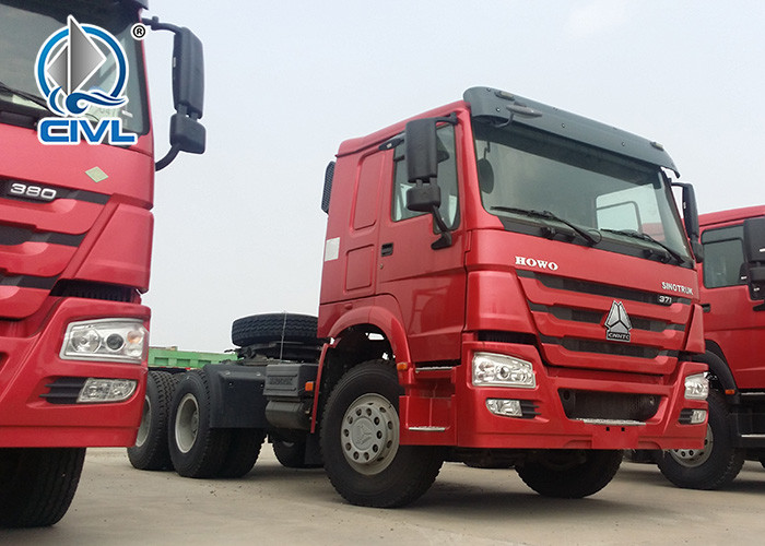 New 10 Tires SINOTRUK HOWO Tractor Truck LHD 6X4 Euro2 420HP Engine Manual Transmission type