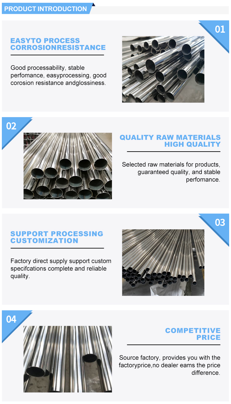 2024 Large Inventory 200 300 400 500 600 Series Stainless Steel Pipe 304L 2.5 Inches for Industry Seamless Construction