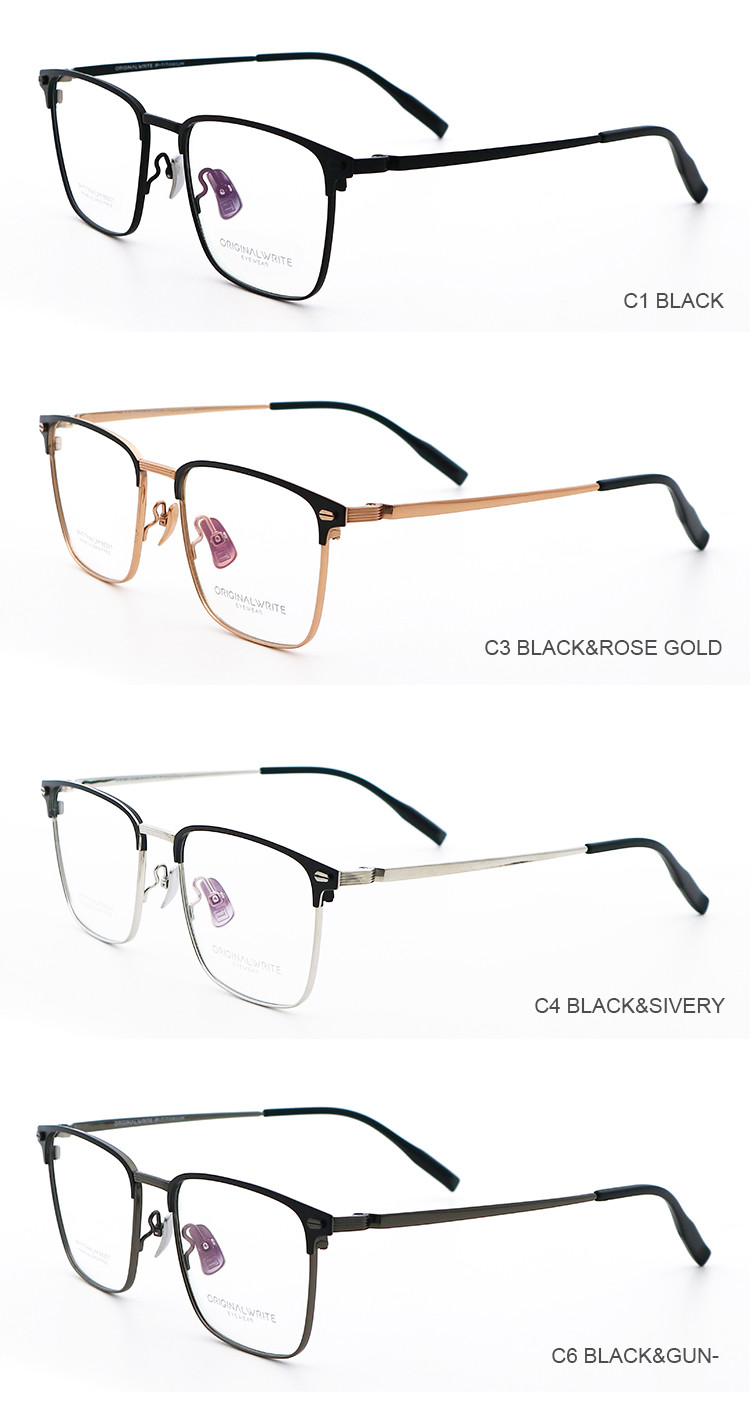Polygons Eyeglasses Frame Pure Titanium Optical Eyewear Frame