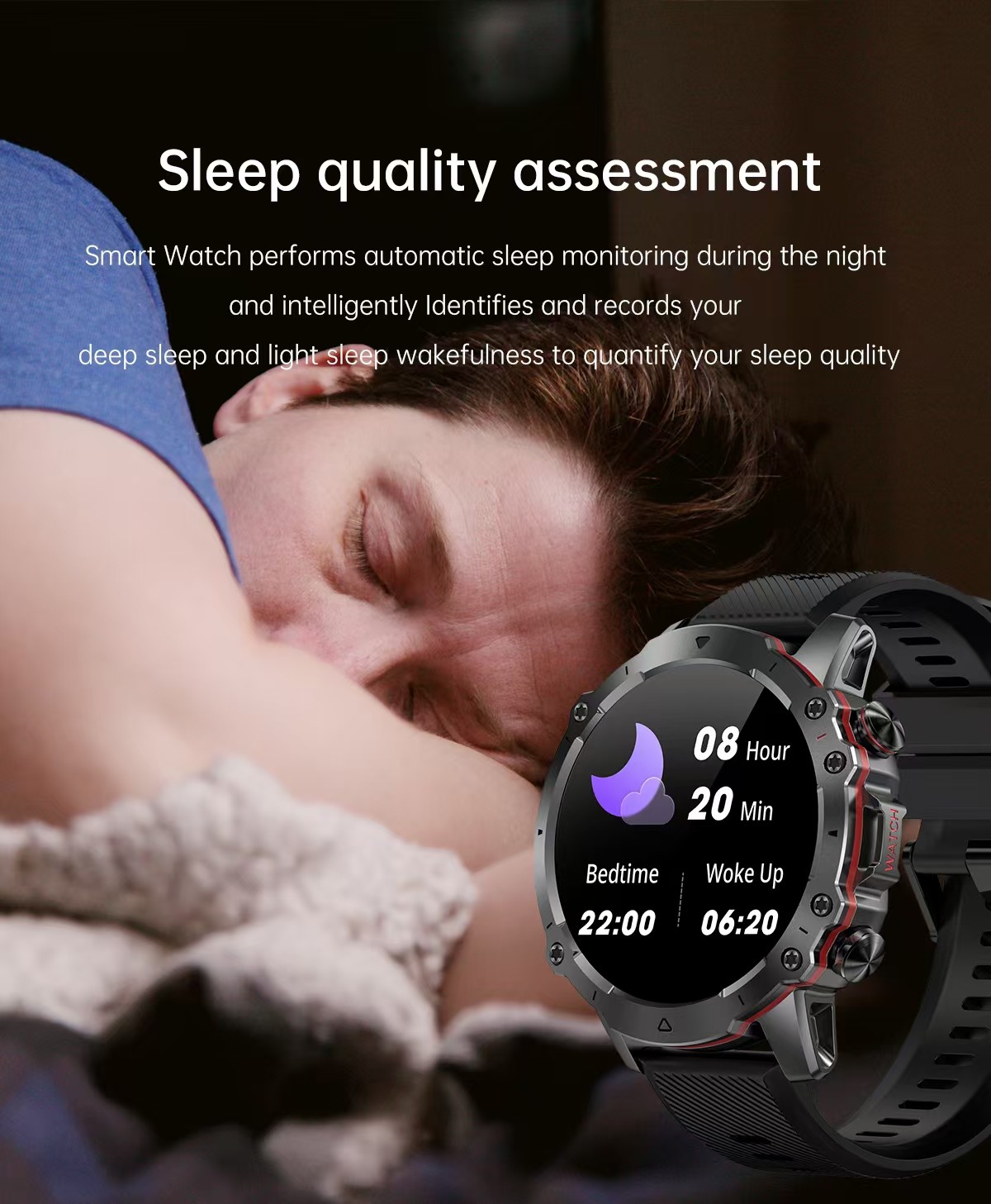AK56 Smartwatch Bluetooth Call Men'S Fitness Tracker Watch 1.43 Inch