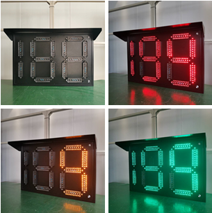 Flip Door 188 Two-Phase 2.5-Digit 540MM RYG Countdown Timer Road Safety Traffic Light