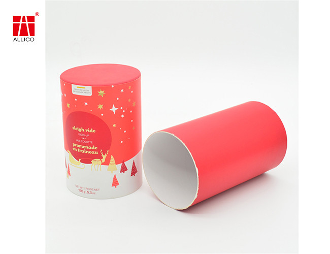 Motif Cosmetic Packaging Tubes , CMYK 300g Cardboard Chirstmas Gift Box