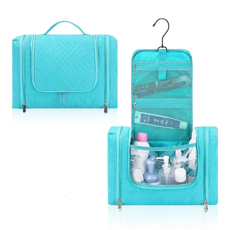 Waterproof Custom Toiletry Bag Women'S Hanging Travel Cosmetic Organizer 14X5X10"