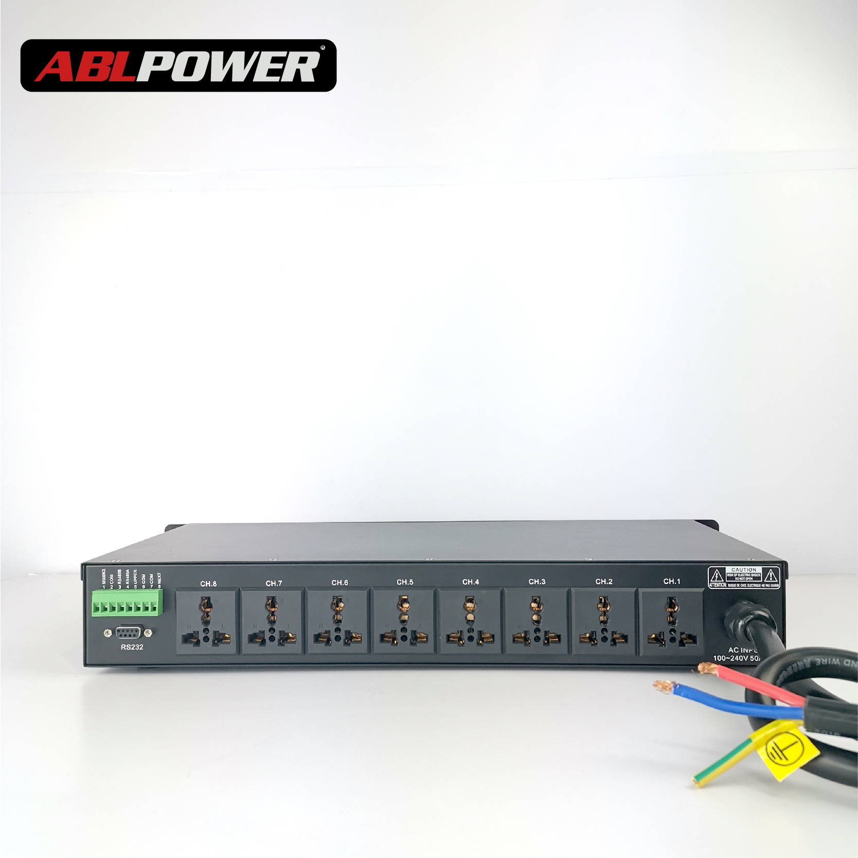 audio system equipment power supply sequencer 8 channels