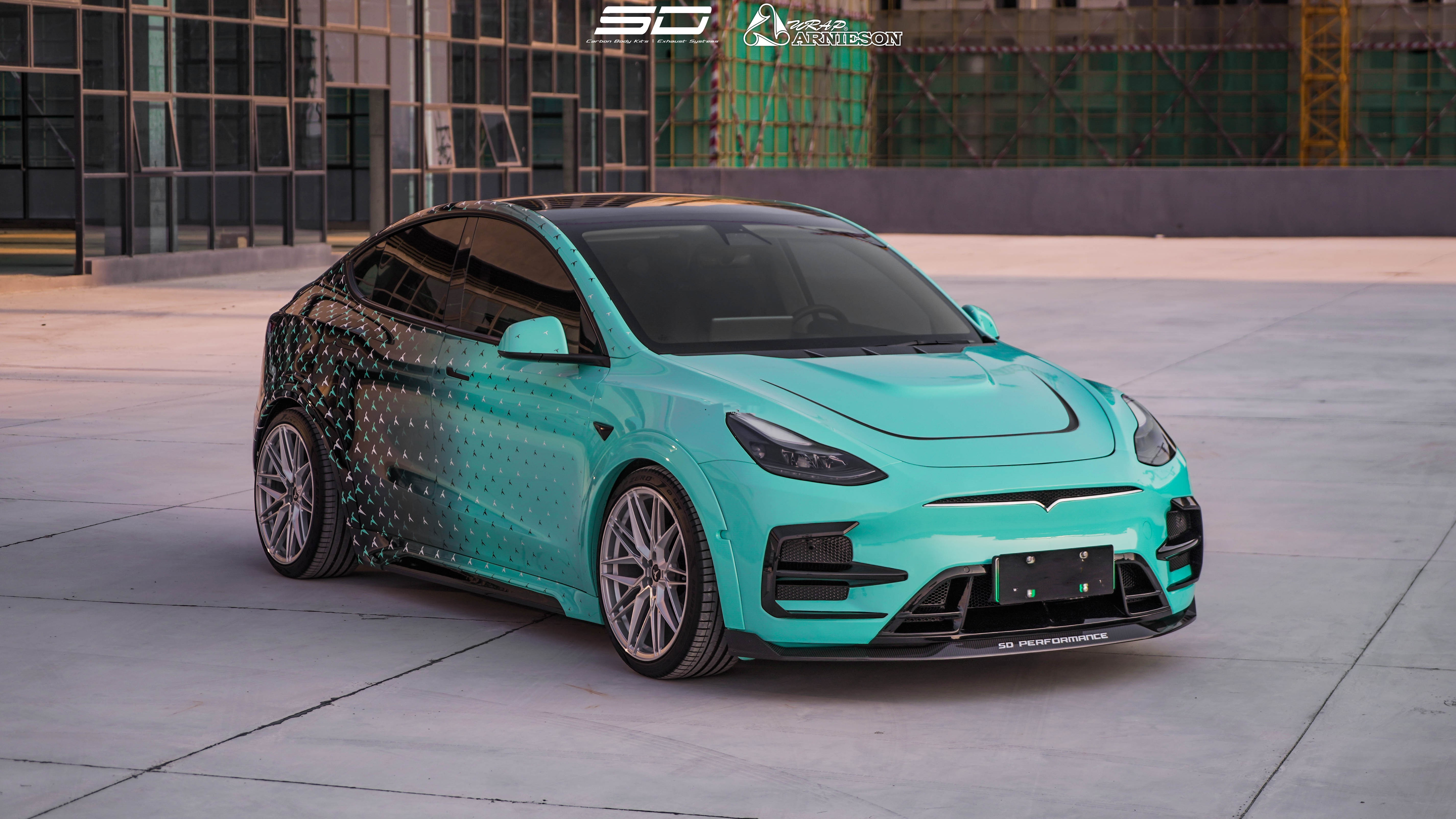 Auto Parts for Tesla MODEL Y Body Kit MODEL Y Upgraded SD-style Front and Rear Bumper Spoiler Carbon Fiber Body Kit