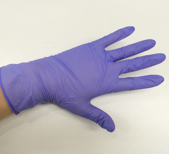 Durable Non Sterile Disposable Nitrile Gloves Powder Free 240mm Length