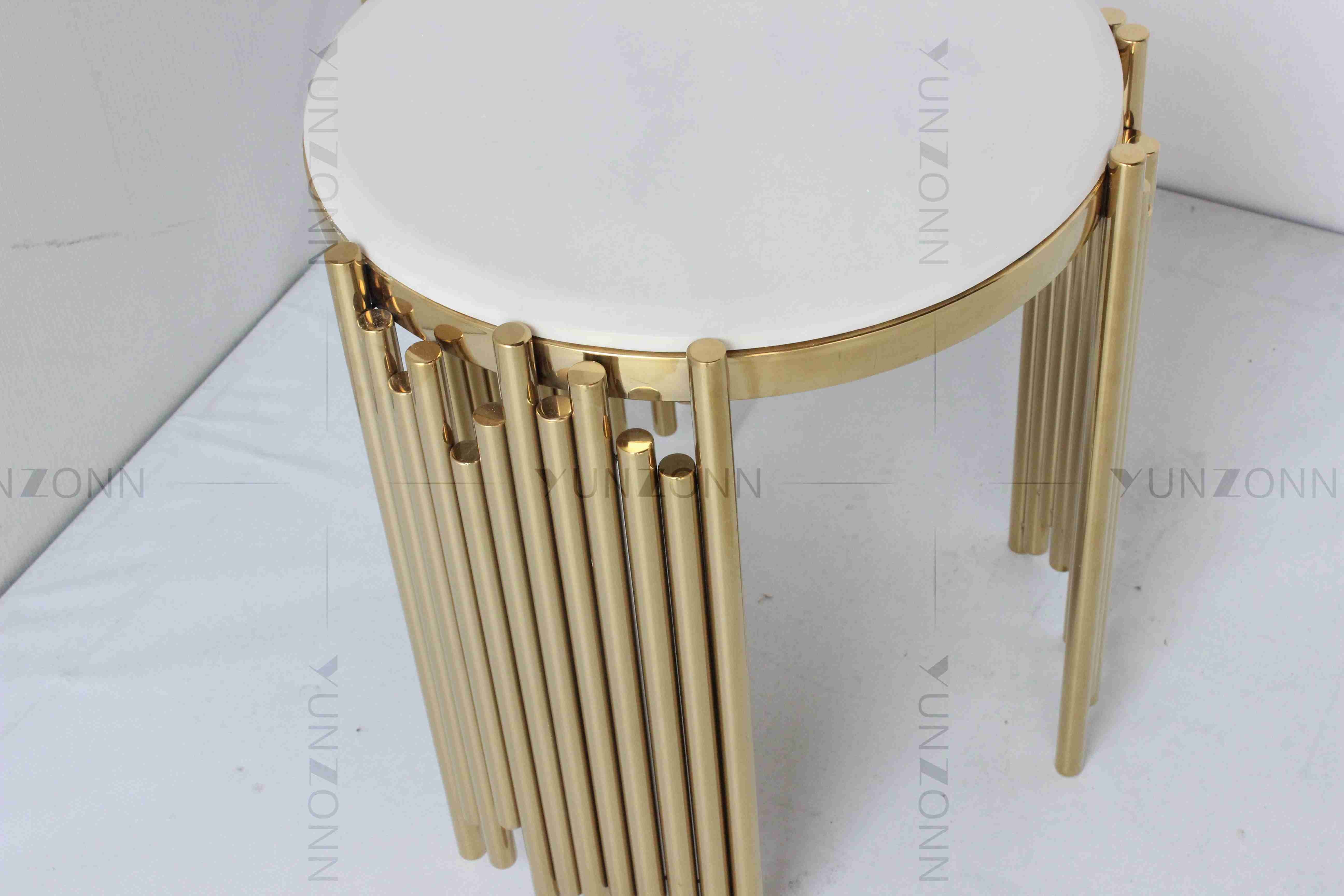 Irregular Strip Small Console Table Simple Modern Iron Stainless Steel Frame