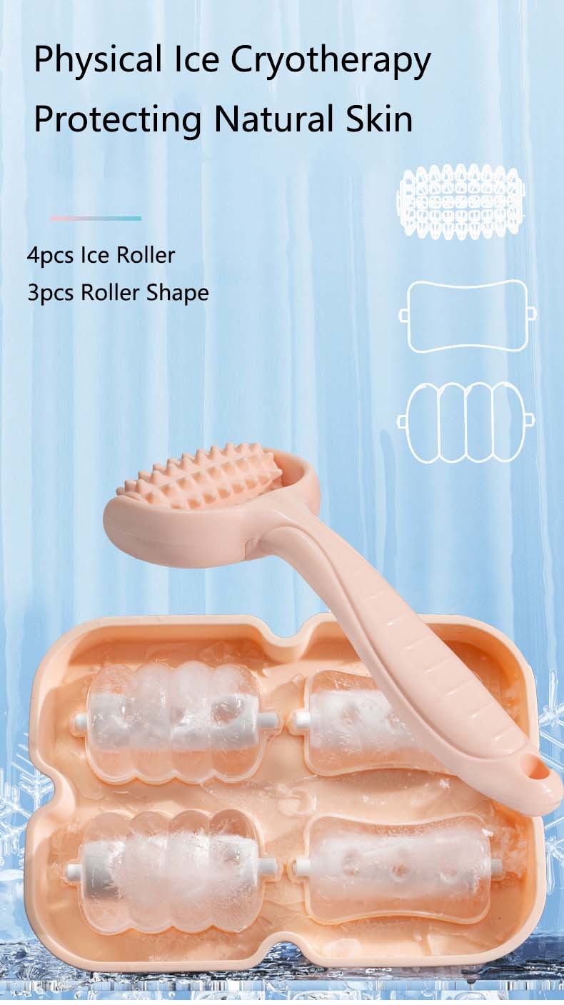 Cryotherapy Ice Roller For Face Eyes Silicone Face Massager Roller Puffiness Migraine Pain Relief And Minor Injury