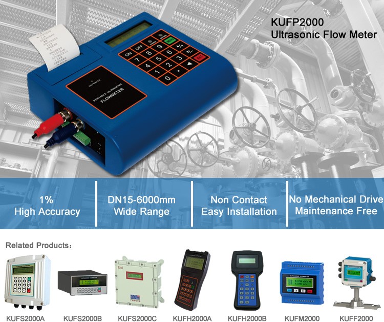 SD Card Ultrasonic Flowmeter With Thermal Printer