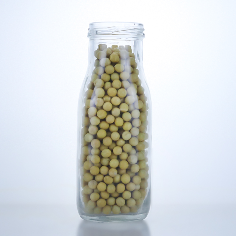 Glass Collar Stopper Cap 250ml 330ml Empty Round Bottle for Juice Tea Coffee Beverage