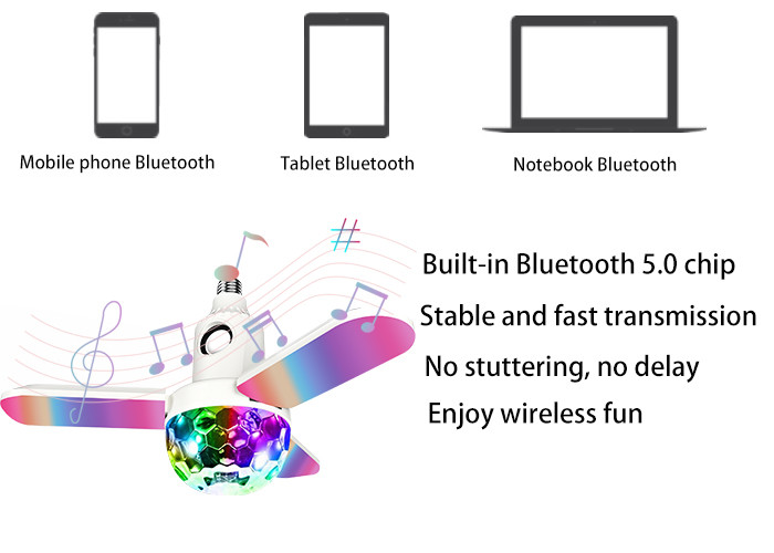 A2DP 5.0 Bluetooth Light Bulb That Plays Music 33W White Lighting