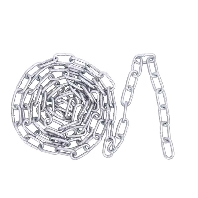 High Strength Steel Link Chain 48kN Test Load Stainless Steel Welded Link Chain