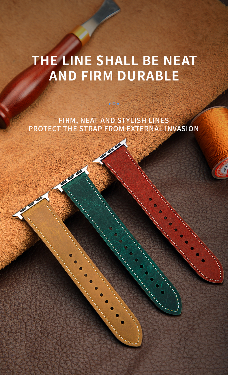 Apple Watch Leather Look Band Bracelet for 38mm 40mm 42mm 44mm Series 7 6 SE 5 4 3 2 1