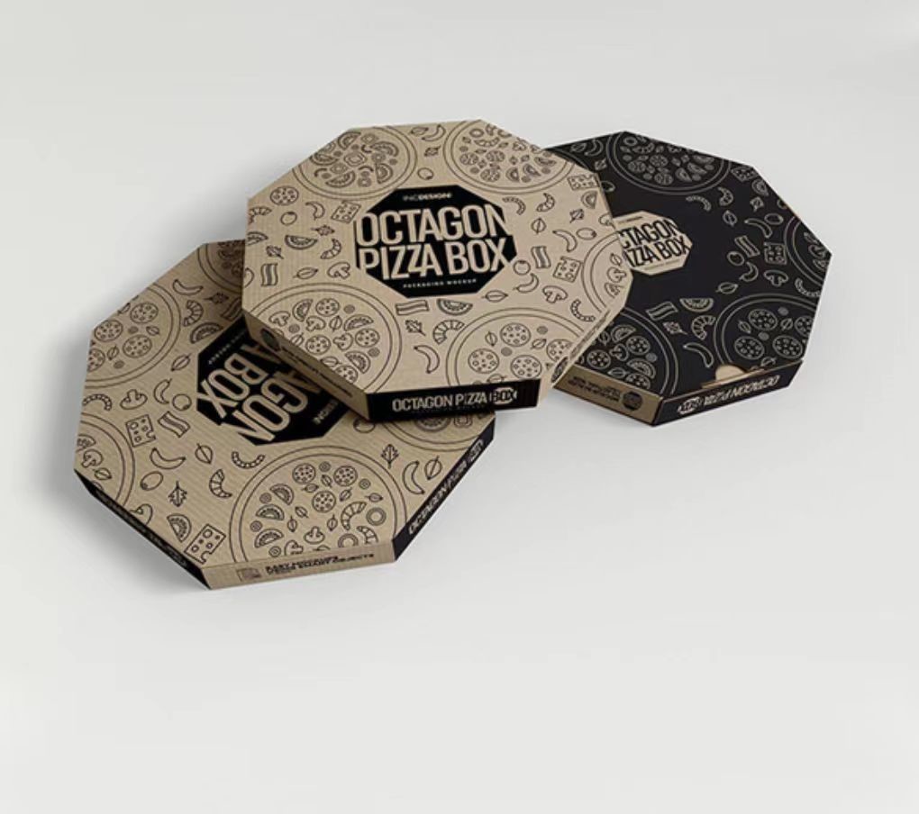 Custom Takeaway Octangle Pizza Food Packaging Box Lead Time 12 Days for Food
