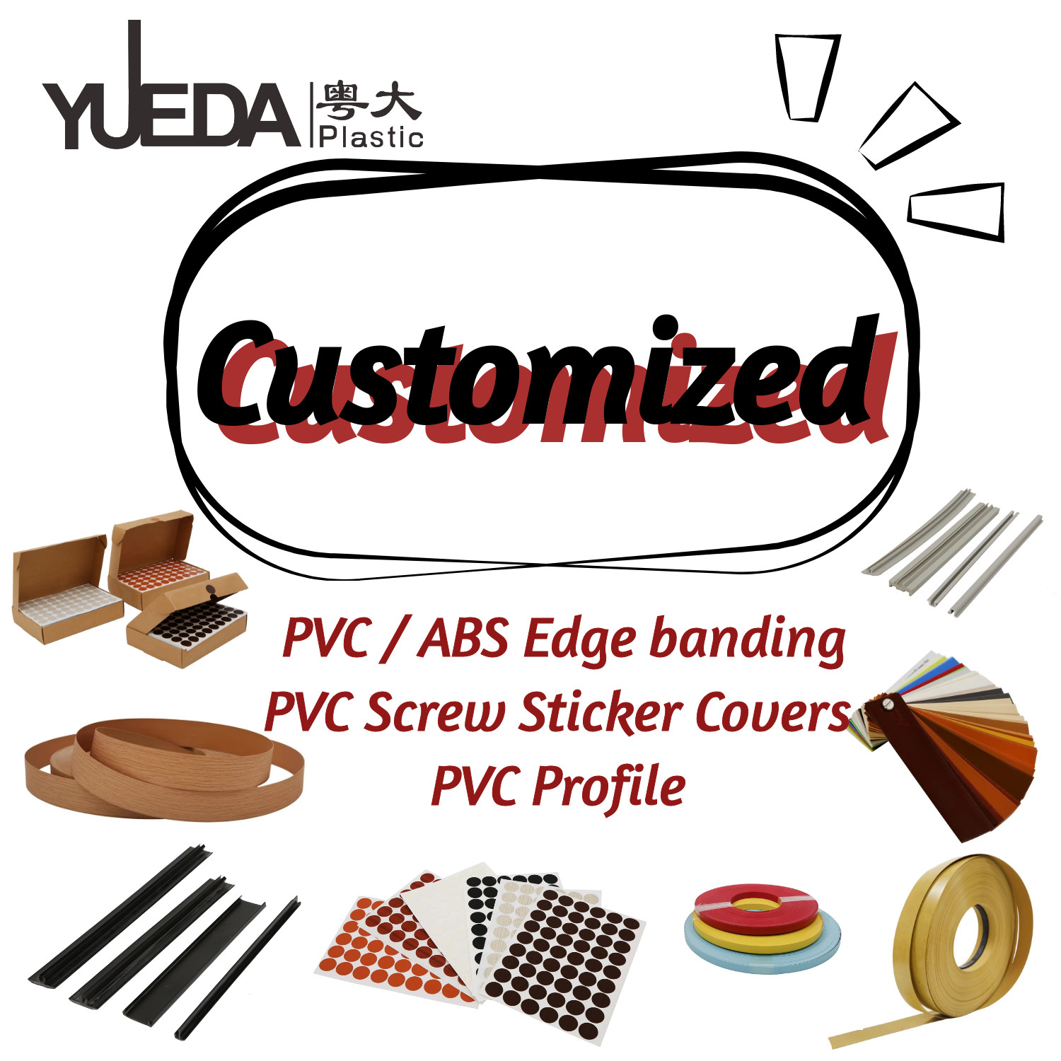 Eco Friendly Plastic Colored Edge Banding Nordic Style Furniture Wood Grain Edge Banding