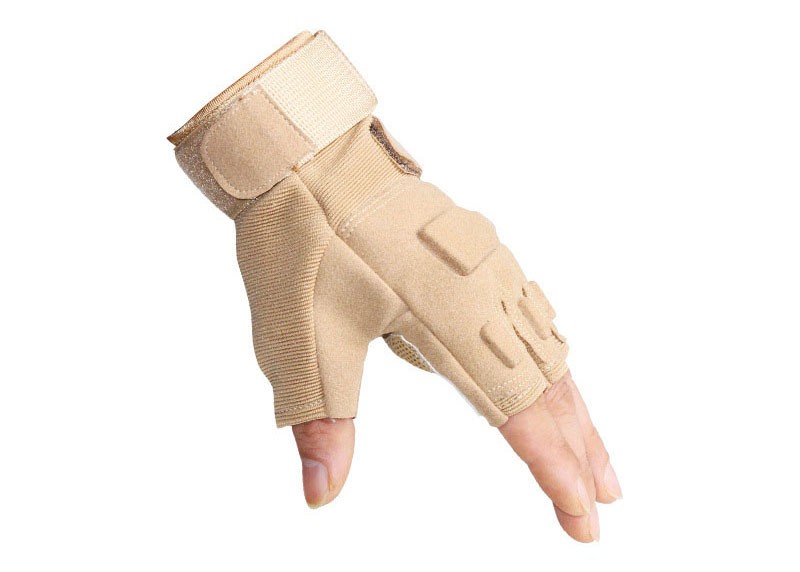 Custom Military Tactical Gloves Half Finger Airsoft Cycling Polyester Material