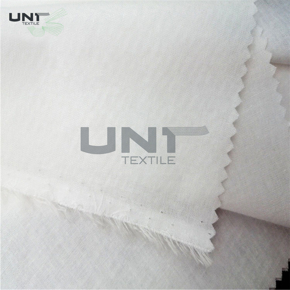 Cotton Soft Shirt Collar Woven Interlining Plain Weave PA Coating