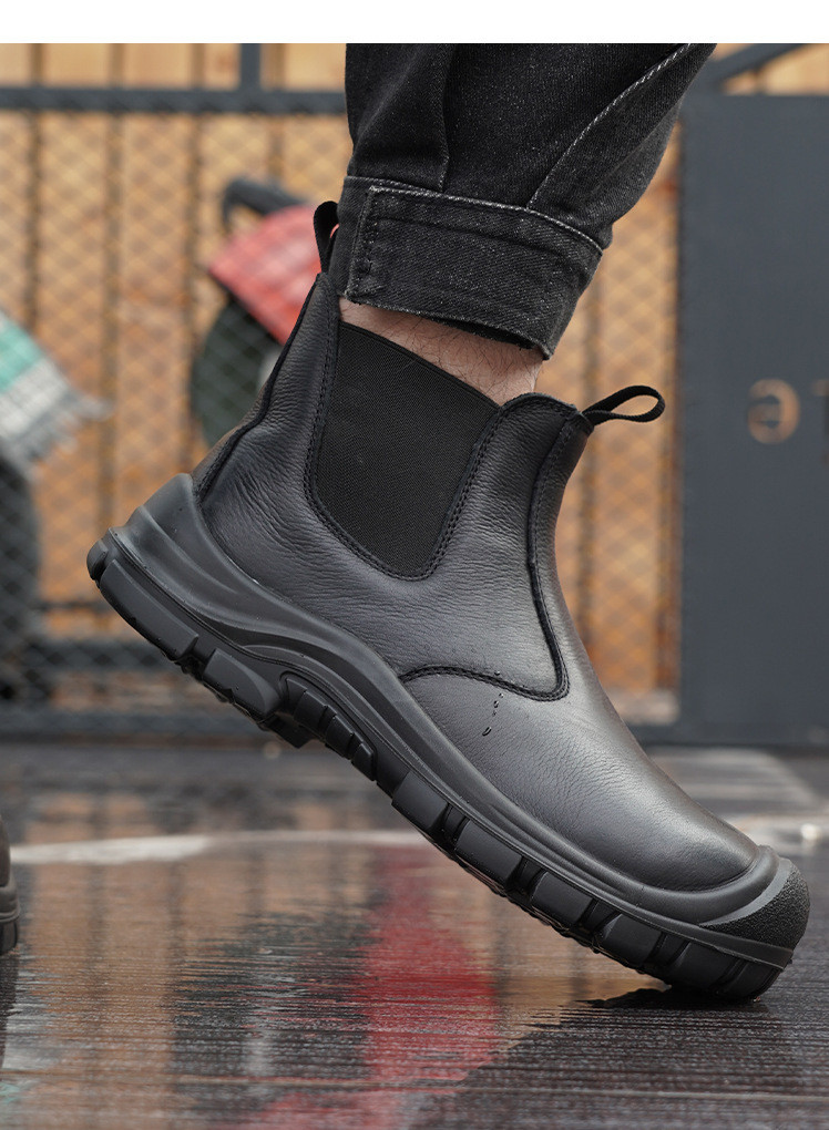 Genuine Leather Waterproof Women'S Security Work Boots Kevlar Work Shoes