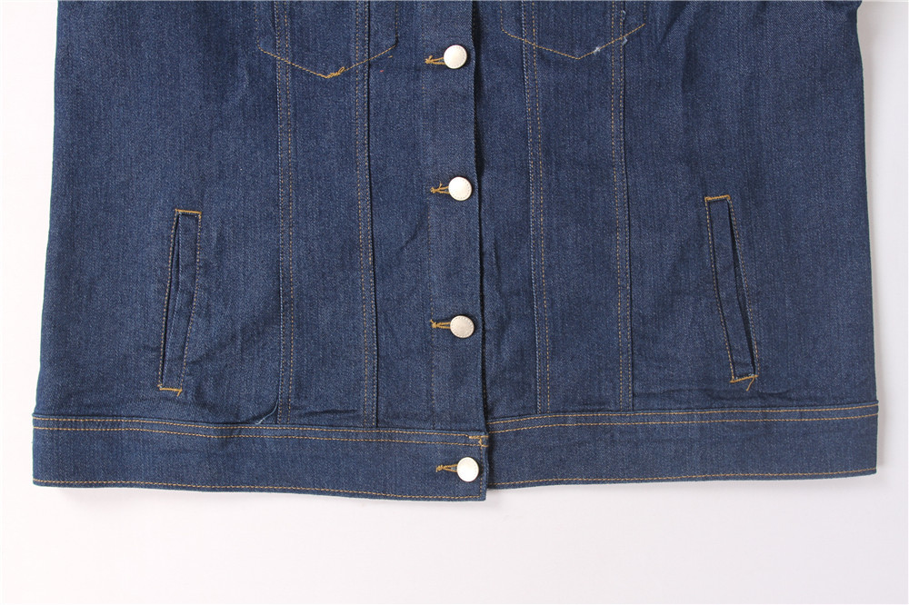 Ladies 2 Colors Casual Denim Jacket S M L XL 2XL