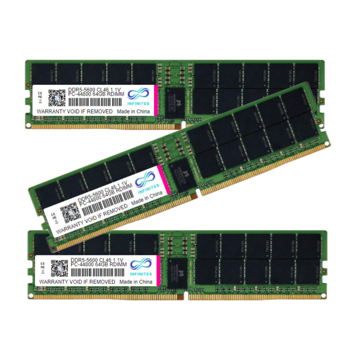 INFINITES DDR5 Server Memory 5600MHz R-DIMM 64GB Original Chips High Data Transfer Speed