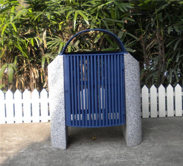Powder Coated Blue Metal Garden Bench For Outdoor Street Playground Leisure