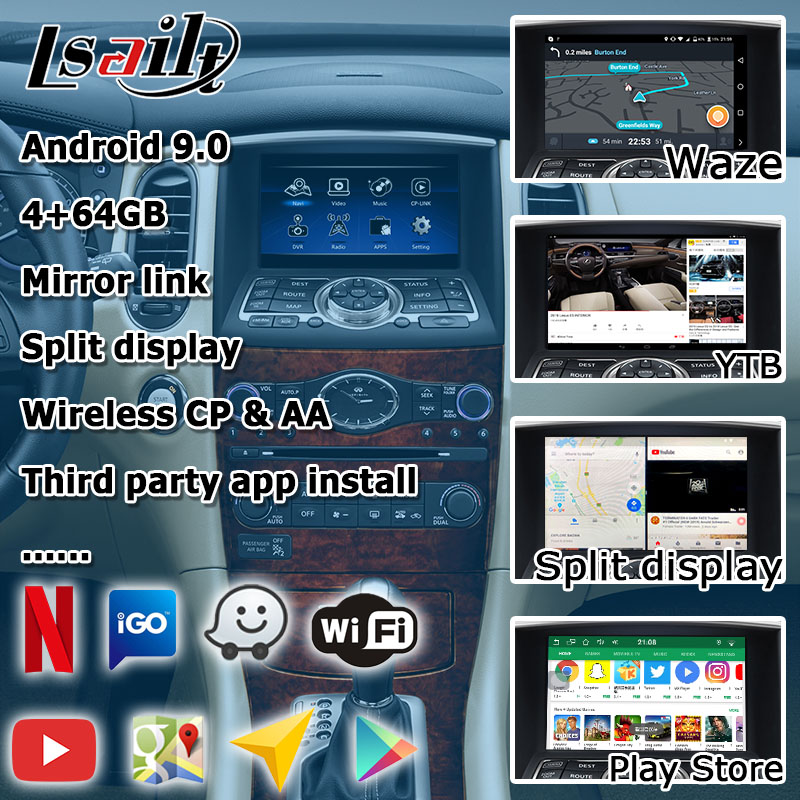 Infiniti QX50 EX EX35 EX25 EX37 Nissan skyline crossover Android HD screen carplay android auto upgradew