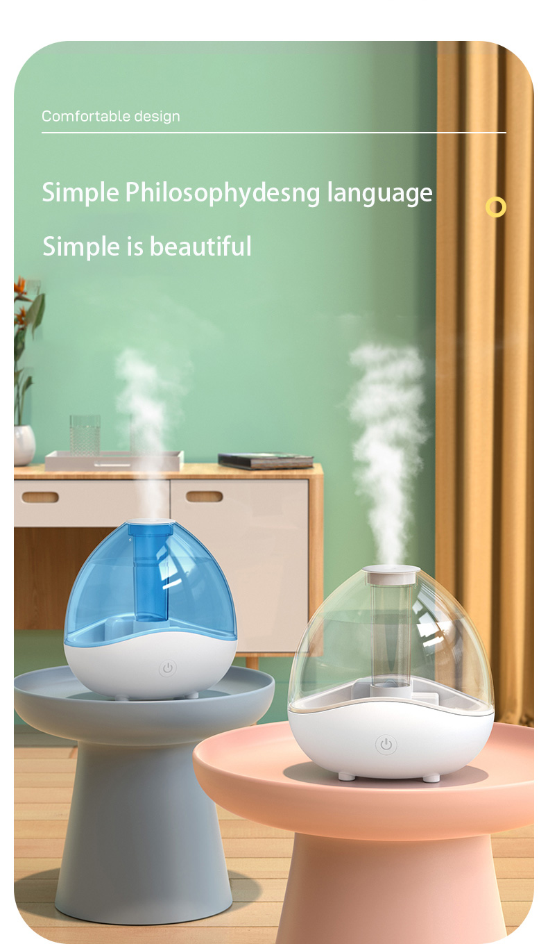 HOMEFISH Ultrasonic Cool Mist Atomization Humidifier 150mL/H-250mL/H