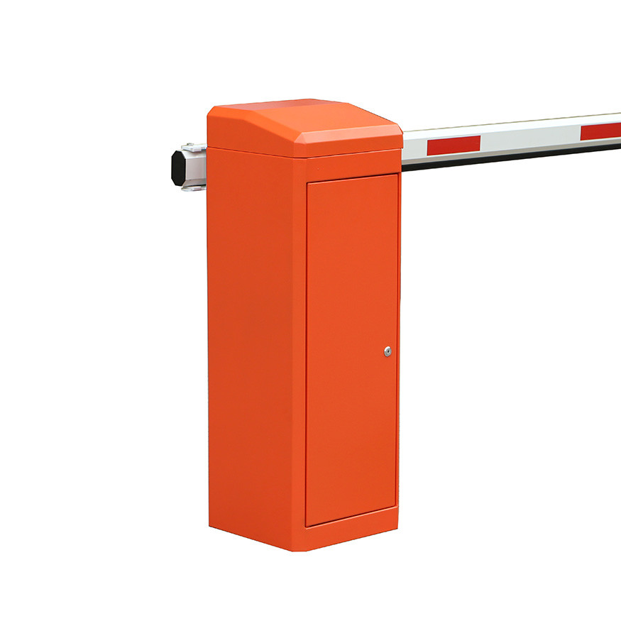 Orange BLDC Security Barrier Gate , 220V Traffic Barrier Gate