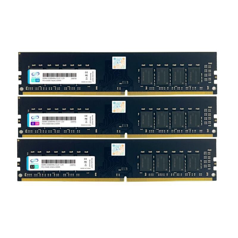 DDR4 288pin 16GB 3200MHz Udimm PC-25600 1.2V Non Ecc Gen 4 Memory Consumer Garde Memory Module